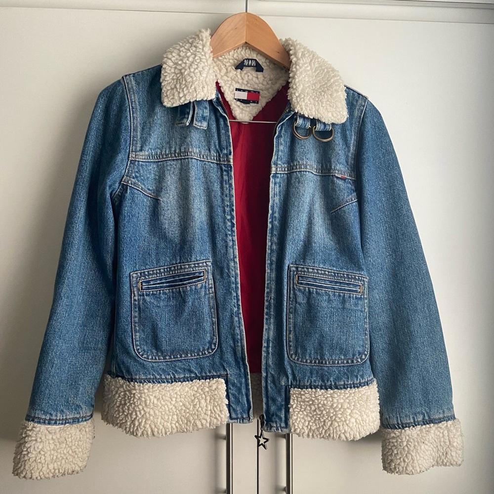 TOMMY HILFIGER FUR JEAN JACKET